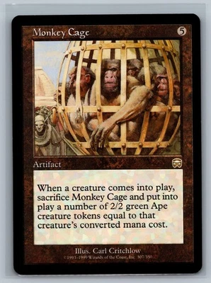 Magic The Gathering Mercadian Masques Monkey Cage #307/350 MTG TCG CCG - Image 1 of 2