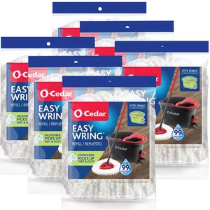 Easywring Spin Mop Kopf Ersatz, Maschinenwaschbare Mikrofaser Nachfüllpackungen (6er Pack - Bild 1 von 12