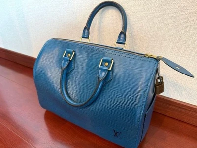 Louis Vuitton Epi Speedy 25 Toledo Blue Mini Boston Bag w/ Padlock F/S Fro JP - Image 1 of 4