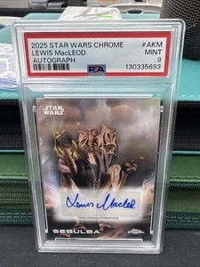 2025 Star Wars Topps Chrome Lewis Macleod Sebulba Auto PSA 9 rifrattore  - Foto 1 di 2