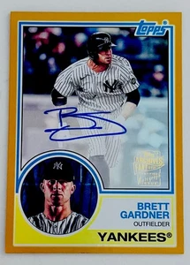 Brett Gardner Gold Foilboard /50 Auto Topps 2024 Archive NY Yankees - Picture 1 of 2