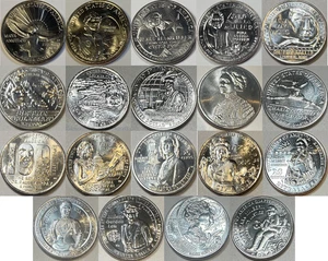2022 - 2025 S American Women 20 Quarter COMPLETE BU Business Strike Set - Picture 1 of 2