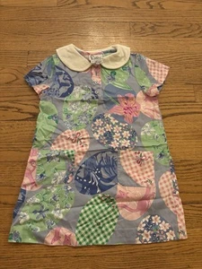Lilly Pulitzer Girls Dress Purple With Collar & Pastel Eggs, Size 4 (designer) - Picture 1 of 5