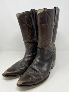 Botas de Vaquero Western ACME 4914 De Colección Para Hombre Talla 10 D Cuero Marrón Pull On EE. UU. - Imagen 1 de 10