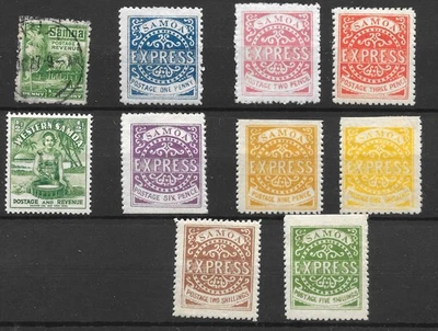 SAMOA 1877 (REPRINTS MINT HINGED) + SG153 & 180 GOOD USED. - Image 1 of 2