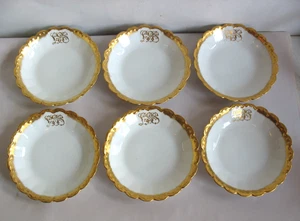 Ciotole francesi S/6 Haviland Limoges stile mono lycett Rich Cordon & Co Atlanta GA - Foto 1 di 19