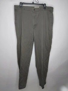 St Johns Bay Worry Free Pant 38x31 Mens Green Straight Leg 4 Pocket Chino Pants - Picture 1 of 5