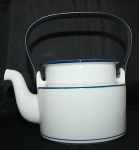 Dansk Bistro Christianshavn Blue Tea Coffee Pot Black Handle NO LID AS-IS - Picture 1 of 10