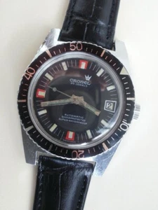 Cronel diver automatic swiss model Siqura cal.158 waterproof vintage wrist watch - Picture 1 of 14
