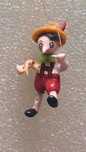 Dollhouse Miniature Artisan Tiny Carved Wooden Pinocchio Marionette Toy Puppet - Picture 1 of 10