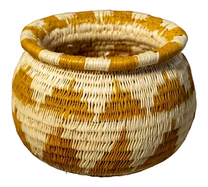 Gold and White Rainforest Vintage Basket - Picture 1 of 10