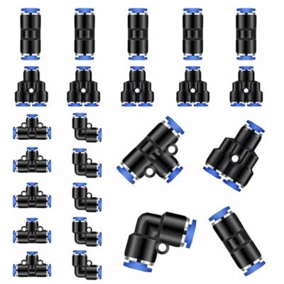 20 快速 12 毫米 OD 1/2 英寸塑料气动推式连接器气管接头 A978 — 第 1/4 张图片