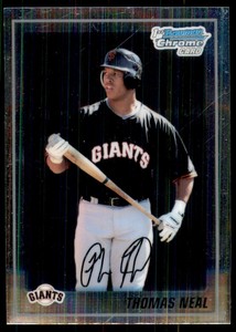 2010 Bowman Chrome Prospects Purple Refractors Thomas Neal San Francisco Giants