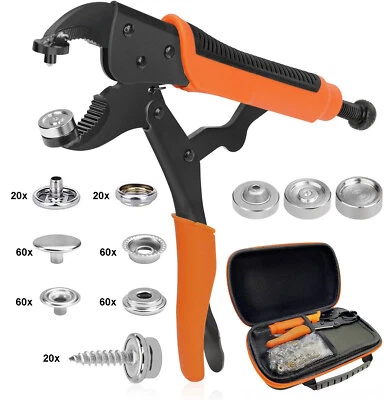 Набор инструментов для высокопрочных защелок застежек металлических защелок крышек лодок холщовых швейных брезентов 305 шт. - Изображение 1 из 4