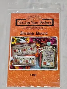 Waxing Moon Designs Blessing Abound Counted Cross Stitch Pattern Chart - Picture 1 of 3