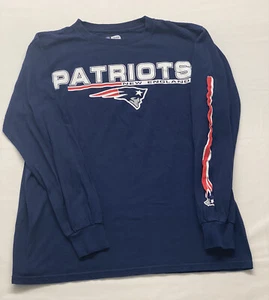 New England Patriots Shirt Boys Medium Blue NFL Football  - Picture 1 of 7