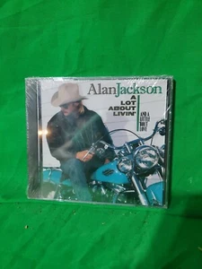 Alan Jackson A Lot About Livin' CD 1992 ARISTA 18711 HYPE STICKER SEALED - Photo 1/2