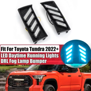 Luz de circulación diurna LED DRL 2 piezas lámpara de señal de giro para Toyota Tundra 2022 2023 - Imagen 1 de 12