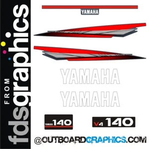 Yamaha 140hp 2 stroke outboard decals/sticker kit - Picture 1 of 4