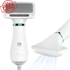 Pet Hair Dryer | 2-In-1 Dog Hair Dryer with Slicker Brush | Dog Blow Dryer for S - Picture 1 of 12