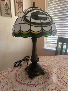Lampada vintage NFL Green Bay Packers vetro colorato stile Tiffany - Foto 1 di 13