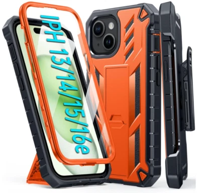 FNTCASE iPhone 15 Belt Clip Case w/ screen protector orange skeleton (NIB) - Image 1 of 3