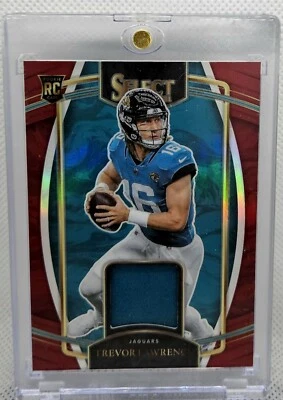 2021 SELECT ROOKIE PATCH RED PRIZM TREVOR LAWRENCE RC Jaguars  - Image 1 of 2
