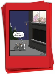 Funny Christmas Card w/ Envelope Carrot Nose Extension Nobleworks - Picture 1 of 6