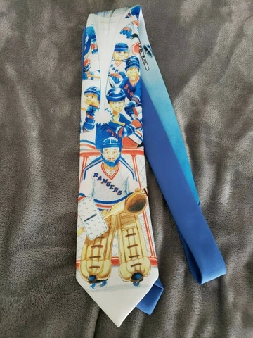 VINTAGE HOCKEY NHL NY RANGERS RALPH MARLIN 1991 NECK TIE RARE ODDBALL MUST SEE!! Cover