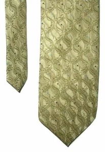 "Corbata para hombre Bill Blass 100 % cuello seda beige oro marfil 58,5" - Imagen 1 de 5