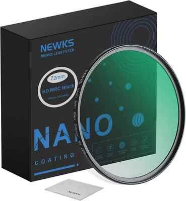 1/4 Black Pro Mist Diffusion Filter 72mm,Soft Focus Lens Circular Diffuser - Image 1 of 4