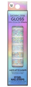 Dashing Diva Gloss Ultra Shine Gel Effects Nail Strips GSA13 Shattered Glass HTF