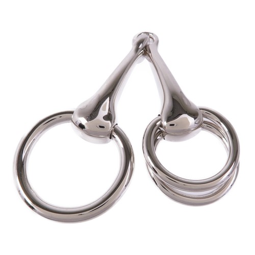 HERMÈS Anello sciarpa HERMES metallo argento