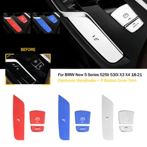 Car Parking Brake Hold H P Button Cover Switch Trim Sticker For BMW X3 X4 X6 - Picture 1 of 8