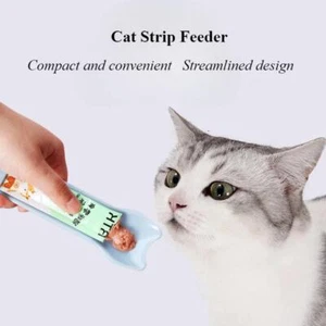 1pc New Cat Strip Feeder Cat Strip Scoop Squeezer No Dirty Hands Pet Meat Puree - Picture 1 of 26