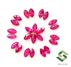 3.50x1.75 mm Natural Ruby Marquise Cut Lot 27 Pcs 1.44 CTS Calibrated Loose Gems - Picture 1 of 8