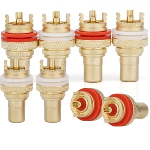 8 piezas conector fonográfico amplificador de alta fidelidad adaptador conector de audio conector hembra RCA - Imagen 1 de 7