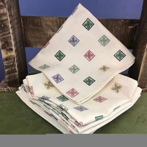 Set of Eight Multi-Color Cloth Napkins - Picture 1 of 2