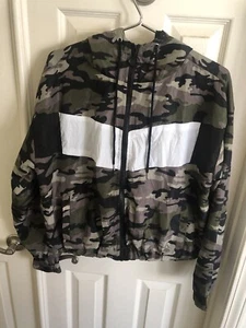 Orange Kiss Camo Full Zip Spring Fall Jacket Women’s Size Large Fast Shipping - Picture 1 of 3