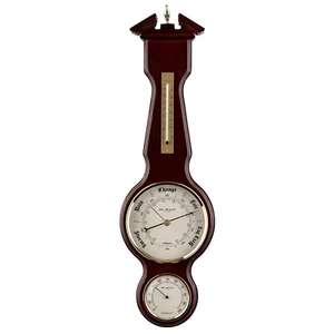 Barómetro Banjo, Temperatura e Hidrómetro W7932 Widdop Madera Acabado Caoba - Imagen 1 de 3