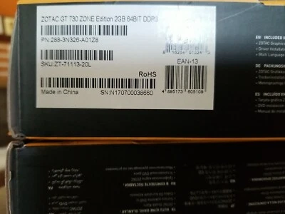ZOTAC NVIDIA GeForce GT 730  2GB DDR3 Graphics Card lot x 4 card - Image 1 of 4
