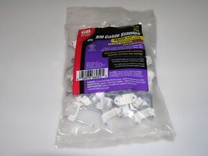 Gardner Bender PS-50 Plastic NM Cable Wood Staples, 1/2 in, Qty. 50 
