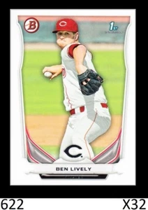 1-2014 BOWMAN PROSPECTS BASE BEN LIVELY PHILLIES QTY - Picture 1 of 2