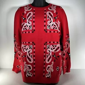 Carre Paris Mafioso Knitted Sweater Mens L Red/Black BNWT 55/75 - Picture 1 of 9