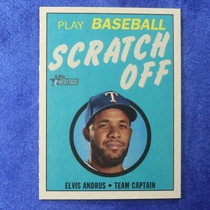 2019 Topps Heritage #21: Elvis Andrus [Scratch Off] (INS-201) - Picture 1 of 1