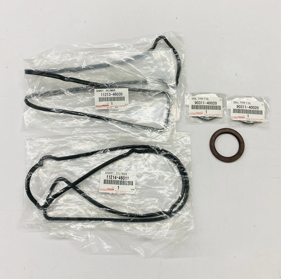 Genuine Toyota Supra GS300 IS300 SC300 Valve Cover Gaskets Crank & Cam Seal Kit - Image 1 of 1