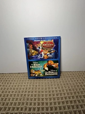 Disney Oliver and Company The Fox & The Hound 1 & 2 Blu-ray DVD New Sealed - Image 1 of 4