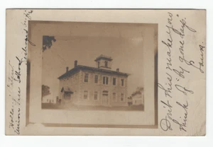 Patente de Holanda, Nueva York, Union Free School, postal con foto real de 1910, usada - Imagen 1 de 2