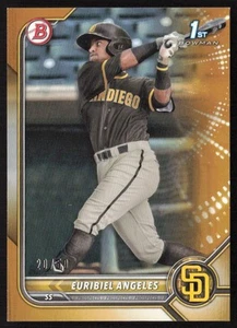 2022 Bowman Gold Prospects Gold /50 Euribiel Angeles #BP-32 San Diego Padres - Picture 1 of 2