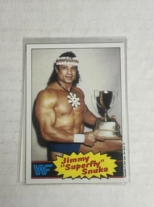 WWE WWF JIMMY "SUPERFLY" SNUKA 1985 TOPPS #6 - Foto 1 di 2